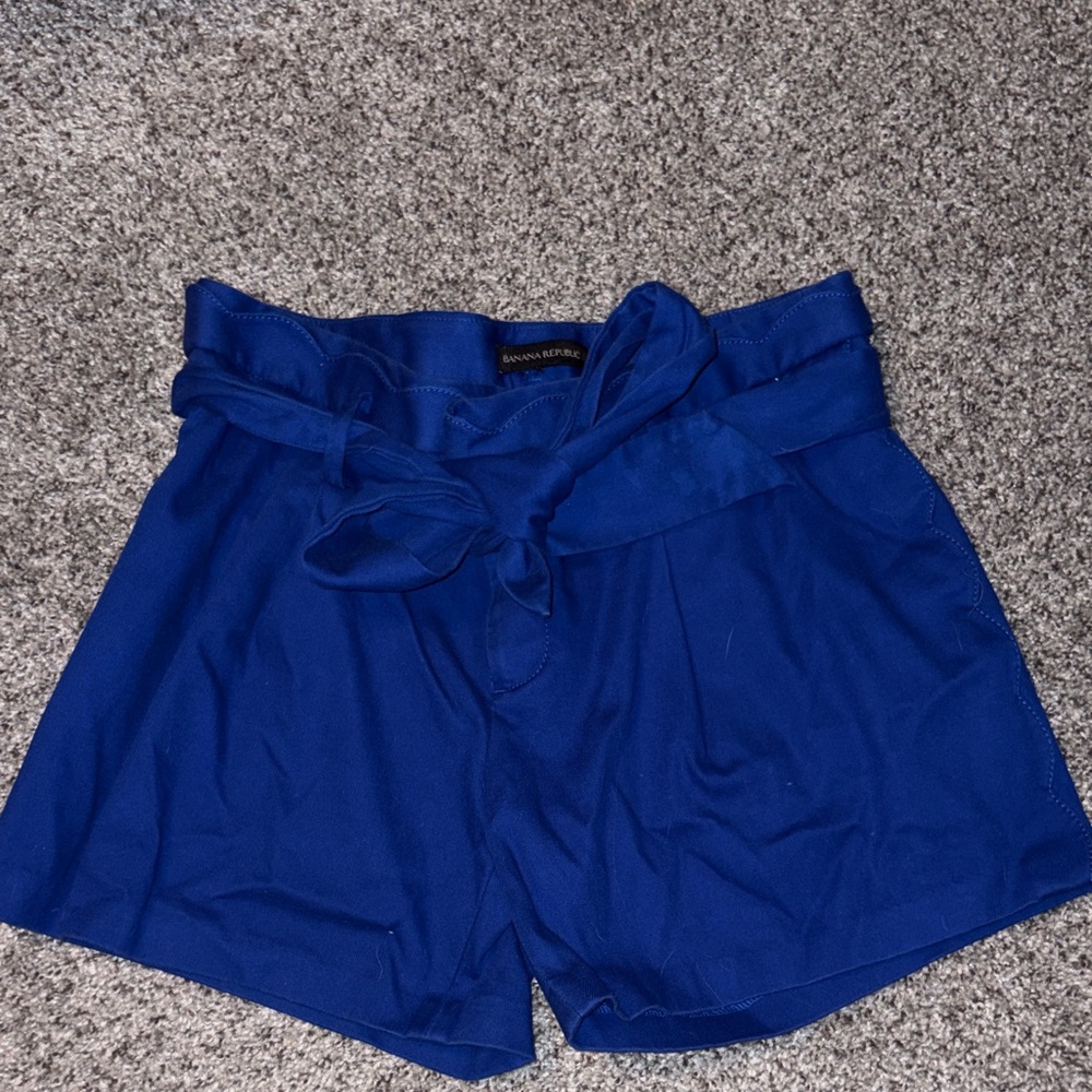 Banana Republic Cobalt Tie-Waist High-Waist Women's Shorts